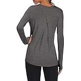 Mippo Womens Soft Long Sleeve Workout Athletic Shirts Long Tunic Tops with Thumb Holes
