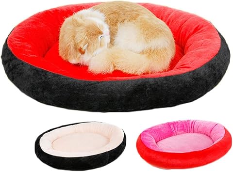 Amazon ペットベッド 丸型 ペットソファ ペット用品 ペットクッション 猫ベッド 犬ベッド 可愛い ふわふわ 柔らかい あったか 冬用 防寒 通年 寒さ対策 丈夫 安眠 耐噛み 洗いやすい 清潔 Shiny Star ベッド クッション 通販