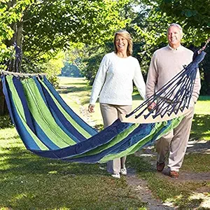 Lucario One Person Outdoors Variation Cotton Fabric Canvas Travel Hammock Ultralight Camping Portable Beach Swing Bed Wood Spreader Tree Hanging Suspended Outdoor Indoor Bed