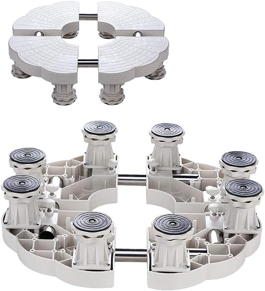 Amazon Com Yexintmf Universal Mobile Base Refrigerator Stand Round Appliance Movable Base Adjustable 44 52 Cm Pedestal 8 Fixed Feet Home Kitchen