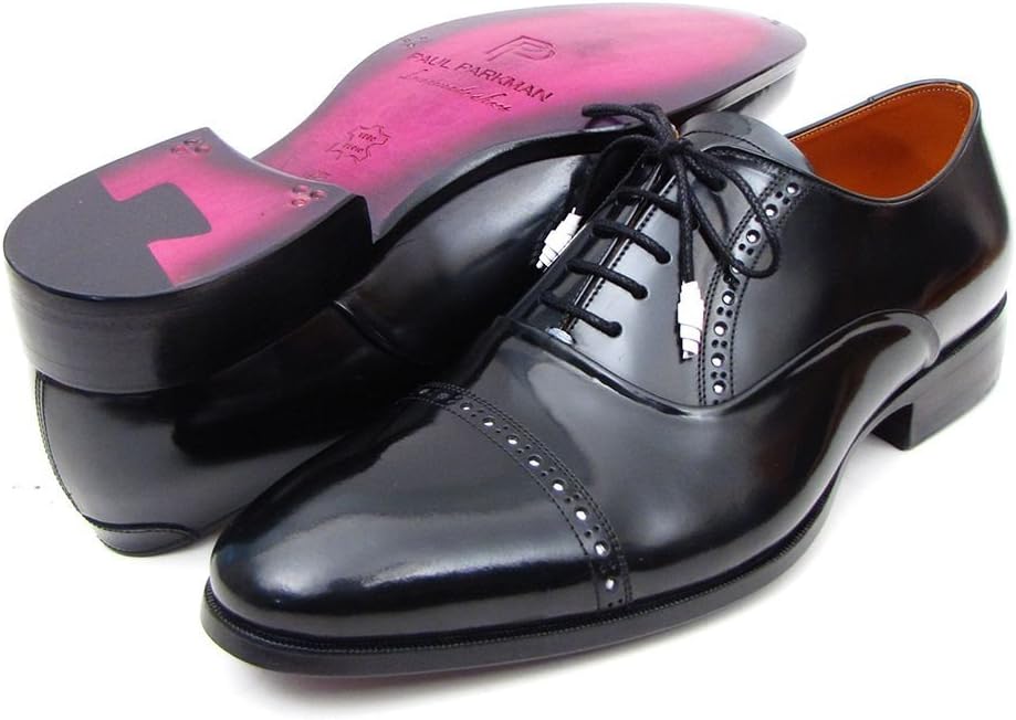 Paul Parkman Mens Captoe Oxfords Black Dress Shoes