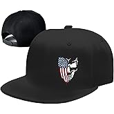 FACITE Flat Bill Hats for Men Skull Skeleton Snapback Hats for Men Fitted Adjustable Baseball Caps Black Cool Hip Hop caps