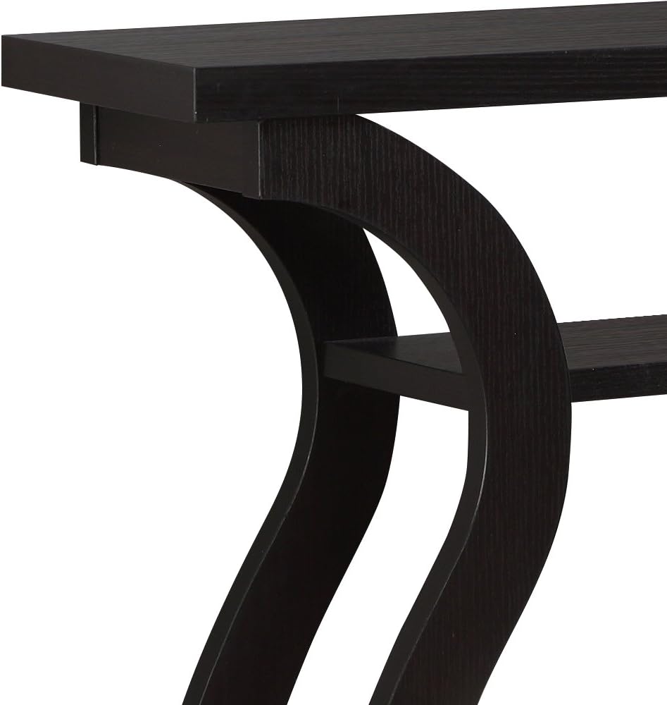 Monarch Specialties 47" Console Table - Sleek and Modern Accent Table for Your Home (Cappuccino/Dark Brown): Kitchen & Dining