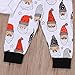 Baby Boys Girls Christmas Long Sleeve Romper Bodysuit and Santa Claus Pants Outfit (6-12M, White)