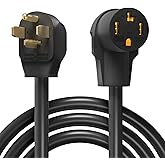 LudoPam 25FT 4 Prong Dryer Cord, 30 Amp NEMA 14-30P to 14-30R, Use for Electric Clothes Dryer Power Cord and Level 2 Charging