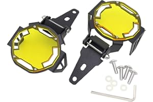 AFNCX Motocycle Fog Light Protector Cover Fog Light Covers Fit For R1200GS Adventure F800GS Adventure R1250GS / ADV LC (Yellow)