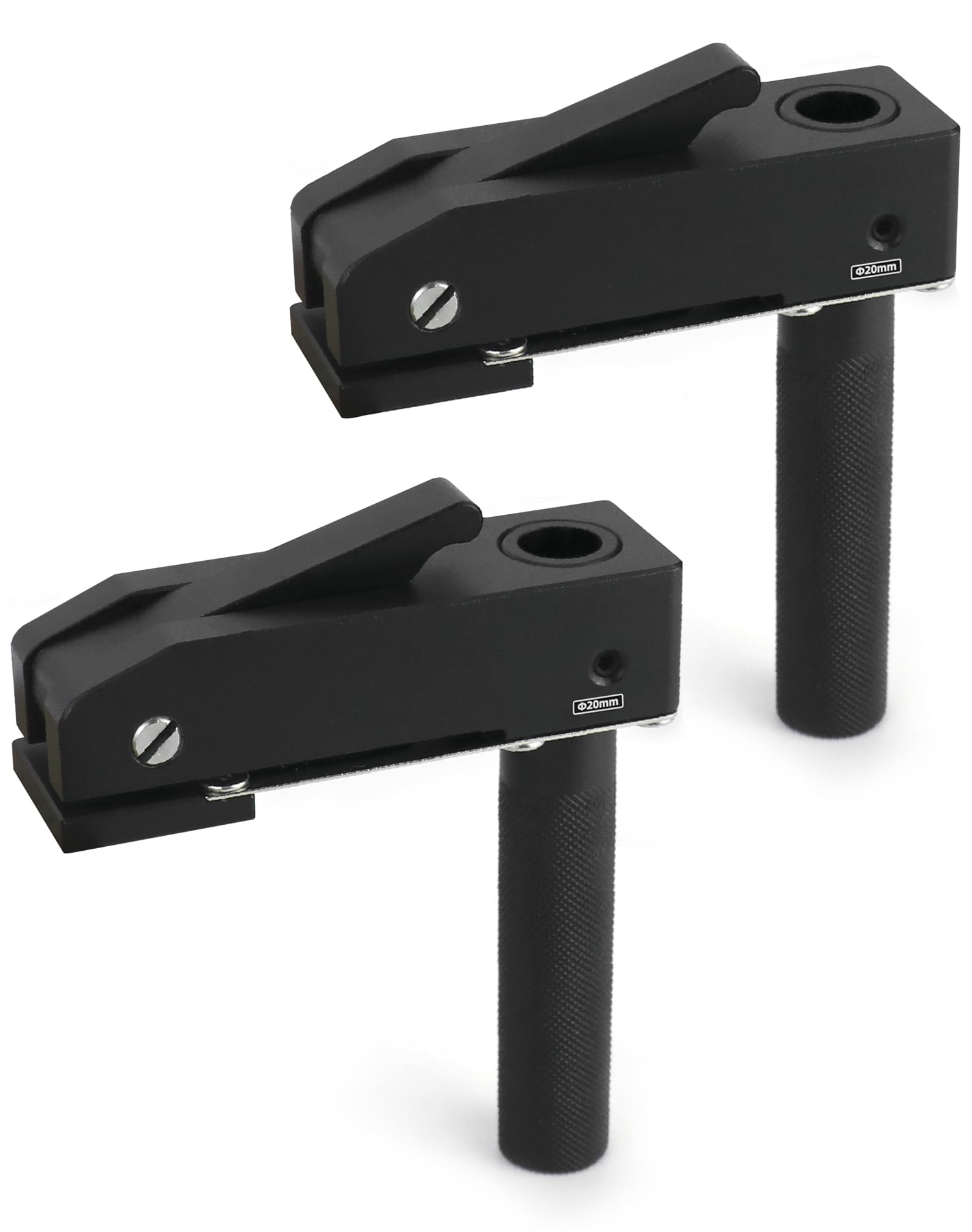 QWORK® 2 Pack Woodworking Bench Hold Down Clamp - Ø20mm - 3 Level Clamping Force - Handle Length 85mm