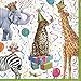 Party Animals Party Supply Pack: Zoo Animal Party Themed Bundle Includes Plates and Napkins for 16 Guests
