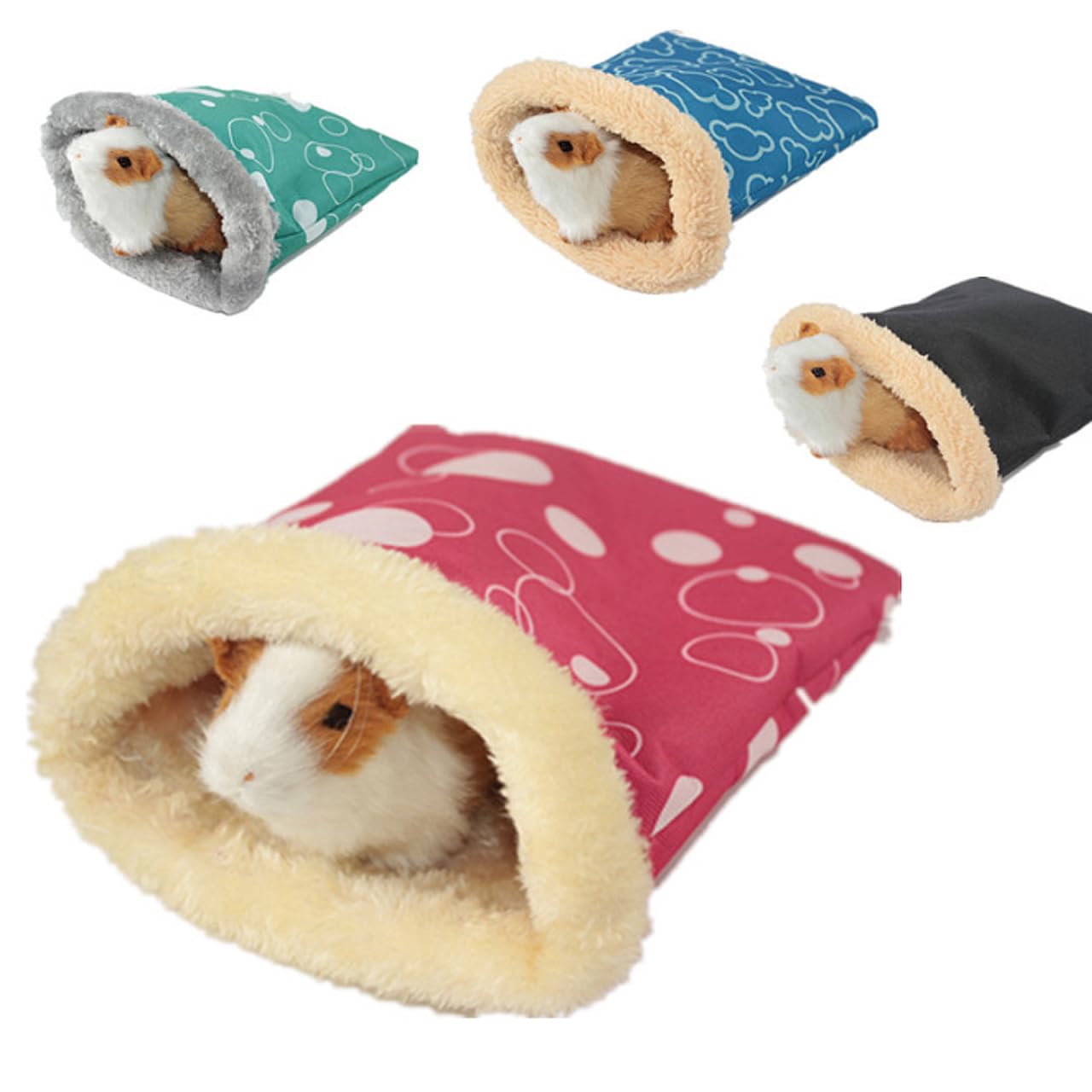 POPETPOP 2pcs cuddle cup for guinea pigs hamster hut snuggle sack guinea fleece hideout hamster blanket hideout hedgehog pouch fleece sleep sack pet sleep mat rabbit bed keep warm