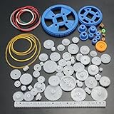 Lost Ocean 80Pcs Plastic DIY Robot Gear Kit Gearbox