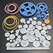 UCTOP 80Pcs Plastic DIY Robot Gear Kit Gearbox Motor Gear Set For DIY Car Robot