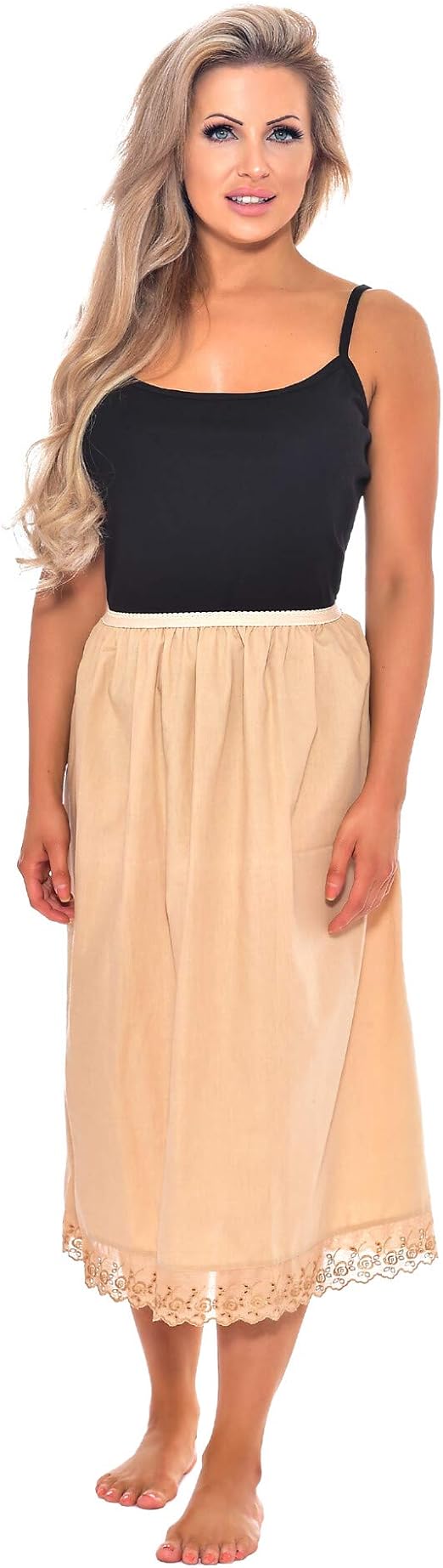 Women's Polycotton Waist slip underskirt With a Beautiful Lace Detail