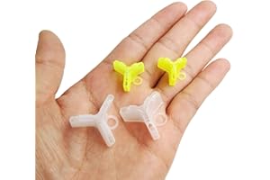 MILEPETUS 200/80Pcs-4Size Fishing Hook Bonnets Treble Hook Covers for Standard Hook Sizes #1/0-8,Yellow and White Availale