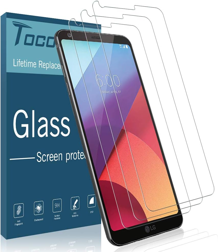 [3 Pack] TOCOL Screen Protector for LG G6, [Case Friendly] [Japan Glass with 9H Hardness] Tempered Glass