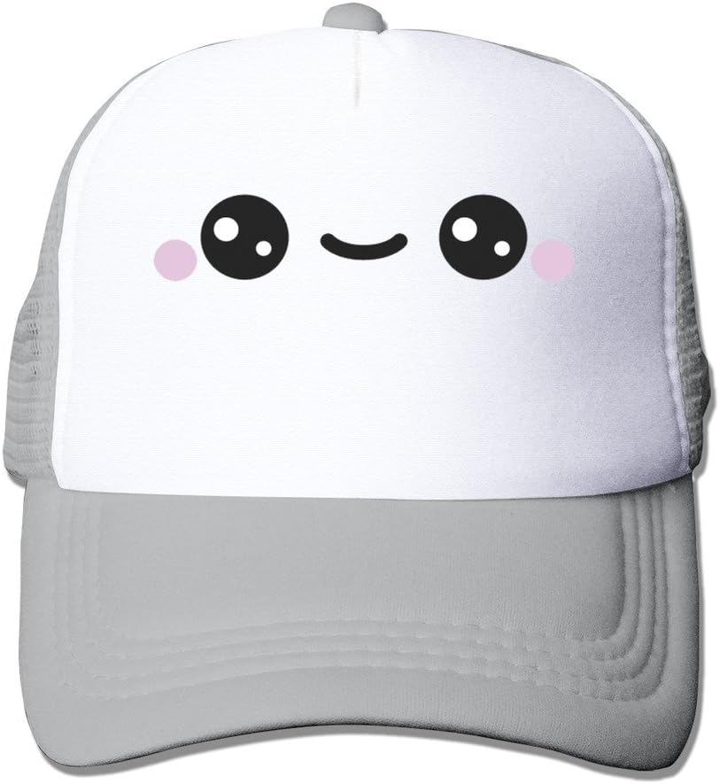 Cute Smile Kawaii Face Adjustable Snapback Mesh Hat Unisex