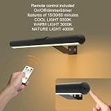 Arixinks Rechargeable Picture Light with Remote 300LM Dimmable Timer Full Metal view 4
