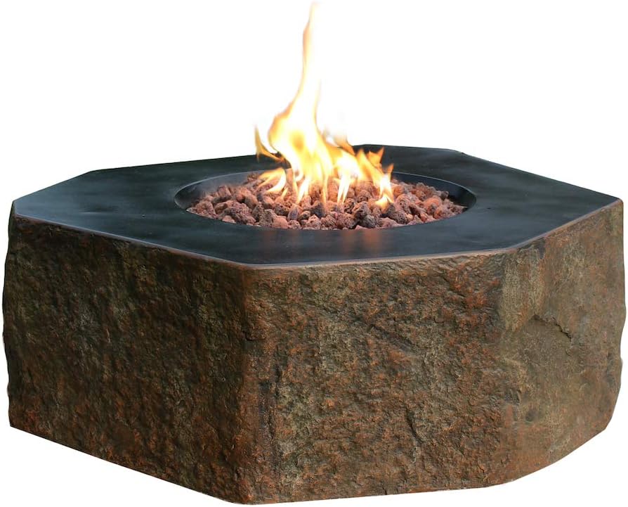 Amazon Com Elementi Columbia Outdoor Table 42 Inches Natural Gas