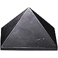 QUANTHOR Shungite Stones Protection | Authentic from Karelia Shungite Crystal with Carbon Fullerenes | Bad Energy Protection Shungite Stone - Pyramid