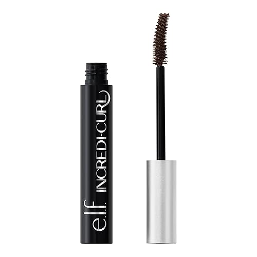 e.l.f. Incredi-Curl Mascara, Volumizing Mascara For A Bold, Lasting, Lifted Curl, Smudge-Resistant Formula, Vegan & Cruelty-Free, Dark Brown