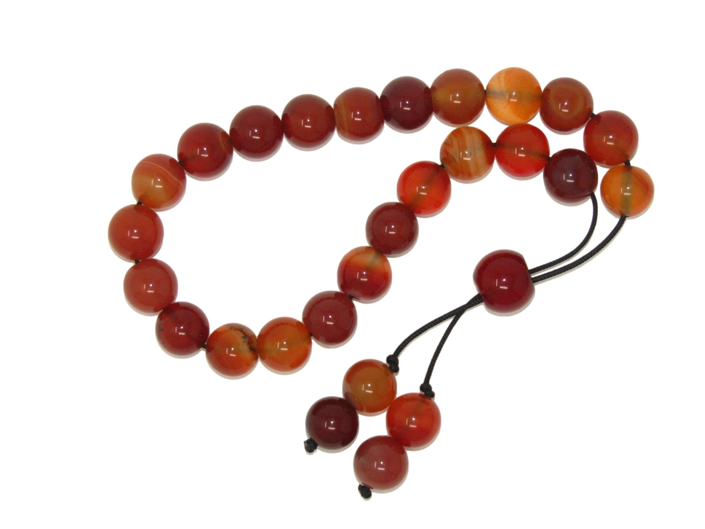 N5 NA - Greek Style Loose Strung Worry Beads 10mm Natural Agate Gemstone Beads Handmade Design