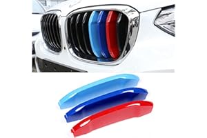 HUAPX Tri-Colored Grille Insert Trims, 1Set(3pcs) W/Standard Front Stripe Grille Insert Trims Comaptible for 2018-2020 BMW G0
