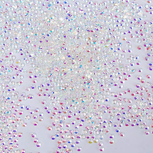 5000Pcs Ultra Mini 2.4mm Small Swarovski Diamond DIY Glass Rhinestones Iridescent Crystals Long Lasting AB Shine for Nail Art Phone DIY Crafts& Nail Beauty Makeup Decoration(UV Glue Needed) - Thumbnail 7