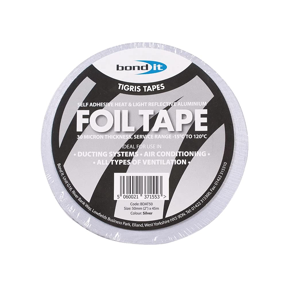 Bond It 50mm x 45M Aluminium Reflective Foil Tape