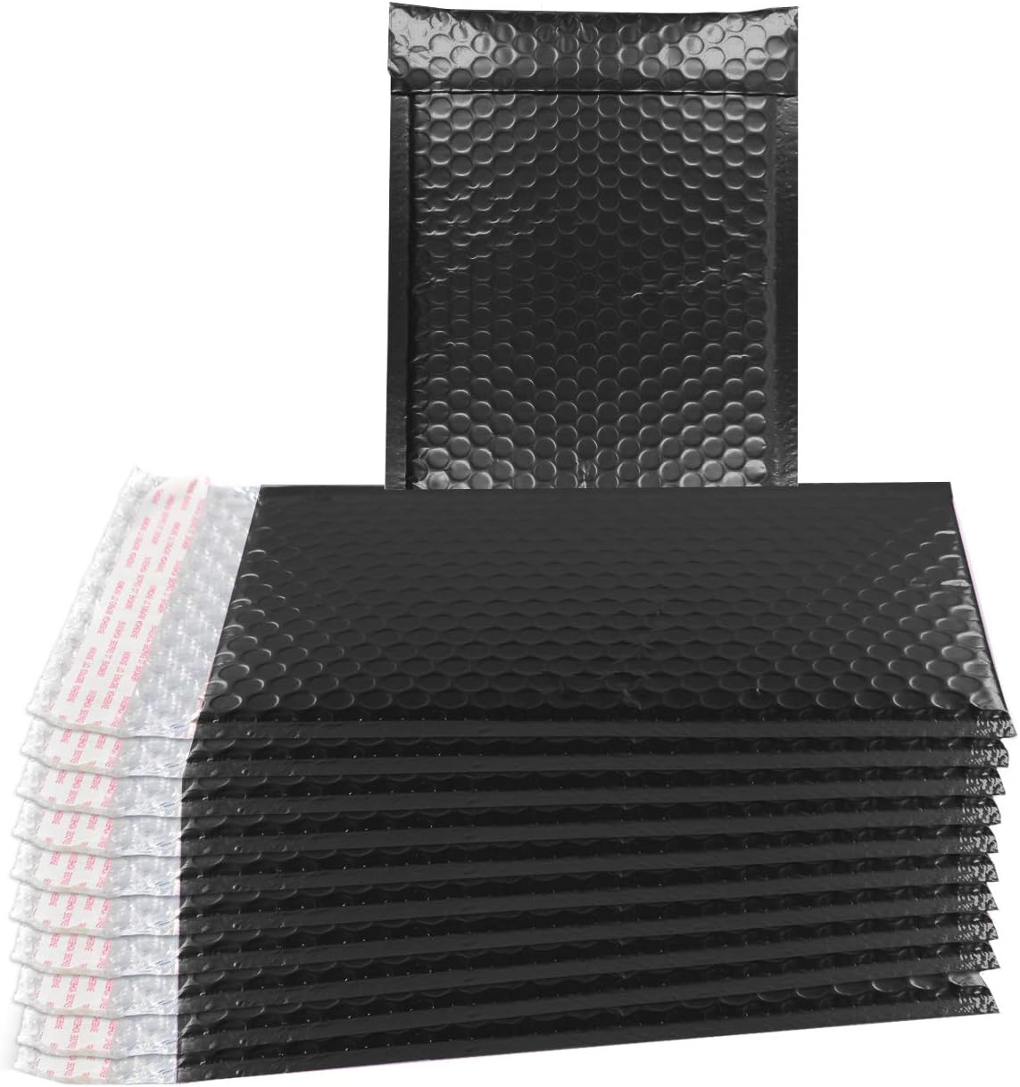 Bubble mailers 6x9. Padded envelopes 6 x 9. Pack of 25 Glossy Black Cushion envelopes. Exterior Size 7x9 (7 x 9). Peel & Seal. Metallic foil. Mailing, Shipping, Packing, Packaging.