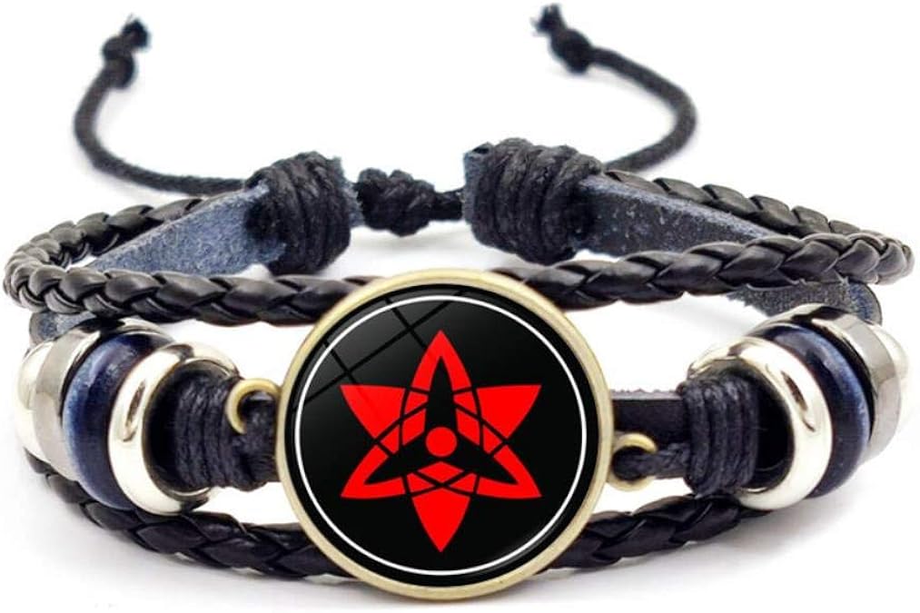 Maneray Bracelet Naruto Sharingan Anime Pattern Jewelry Wristband