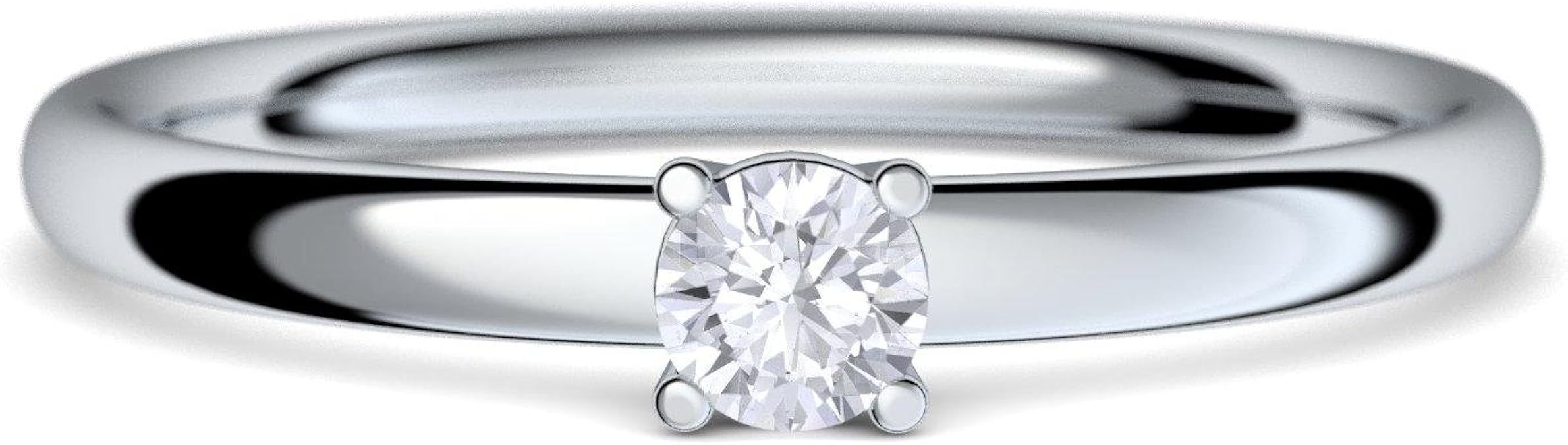 Verlobungsring Vorsteckring Platin Ring Zirkonia 950 inkl. Luxusetui ...