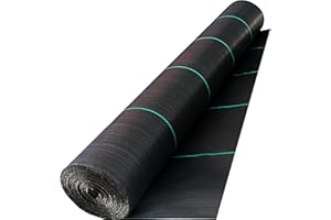 Happybuy Driveway Fabric, 13x60ft Commercial Grade Landscape Fabric, Garden Weed Barrier Fabric Heavy Duty, Geotextile Fabric Underlayment Gravel, Ground Cover Drainage Fabric, Weed Mat Cloth
