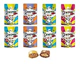 Dreamies Bulk Buy 8 Packs Of Mixed (2 Of Each Flavour), See Which One Your Cat Or Kitten Loves The Most! Save On Postage By Bulk Buying! 8 X 60G Bags (480G Total)