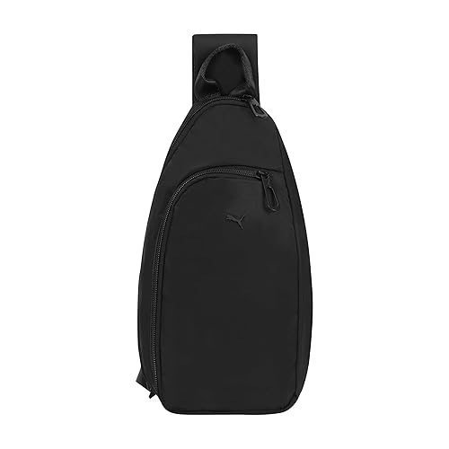 PUMA Women's Myriad Sling, Sporty Hands-Free Bag with Reversible Strap & Dual Compartments, Black, One Size