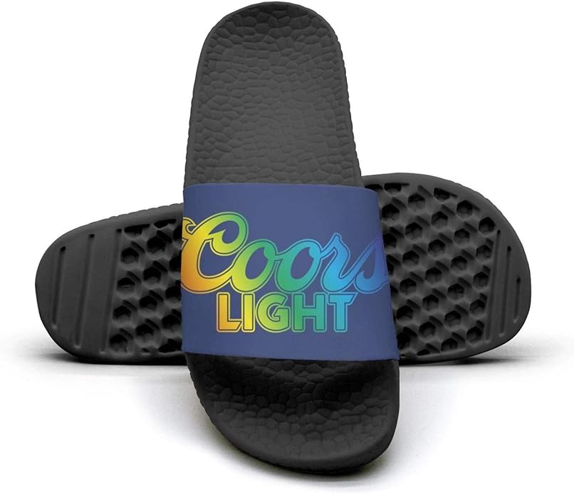 CoorsLightGayPrideRainbowLogo Unisex Mens Sliders Shoes Comfort