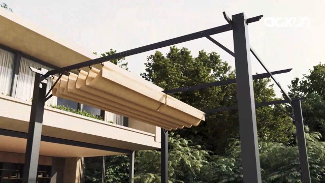 Aoxun 10x12 Outdoor Retractable Pergola with Upgraded Adjustable Canopy image 20