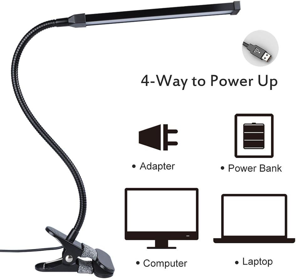 LEPOWER Led Clip on Light/Reading Light with Gooseneck 5W Piano Light Color Temperature Changeable Clip Light (Metal): Home Improvement