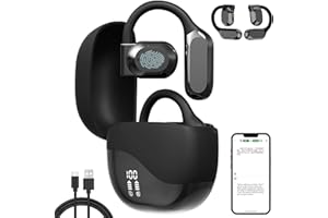 VINCOFOO Ai Translator Earbuds, Wireless Bluetooth Translation Earbuds, Open Language Translation Earbuds Real Time, Real Time Translation of 144 Languages Suitable for Tourism, Business, Learning Music(Black)