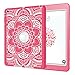 iPad Air Case, iPad A1474/A1475/A1476 Case, Hocase Shock Absorbent Hybrid Dual Layer Hard Silicone Rubber Protective Case with Cute Floral Print for iPad Air 1st Generation (2013) - Hot Pink / Grey
