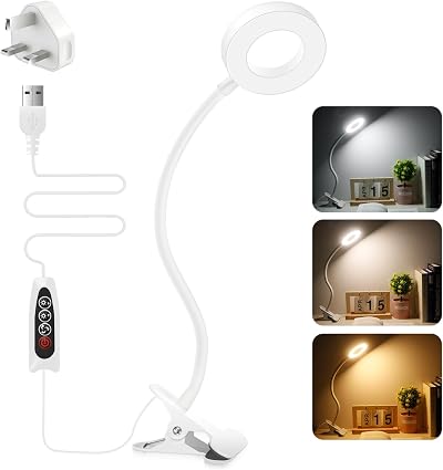 Akynite 48 LED USB Clip On Bed Reading Lamp 3 Colour 10 Brightness 7W