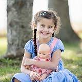 Aolso Baby Doll Carrier Soft Cotton Front Back Adjustable Straps Pink 14-18 in view 5