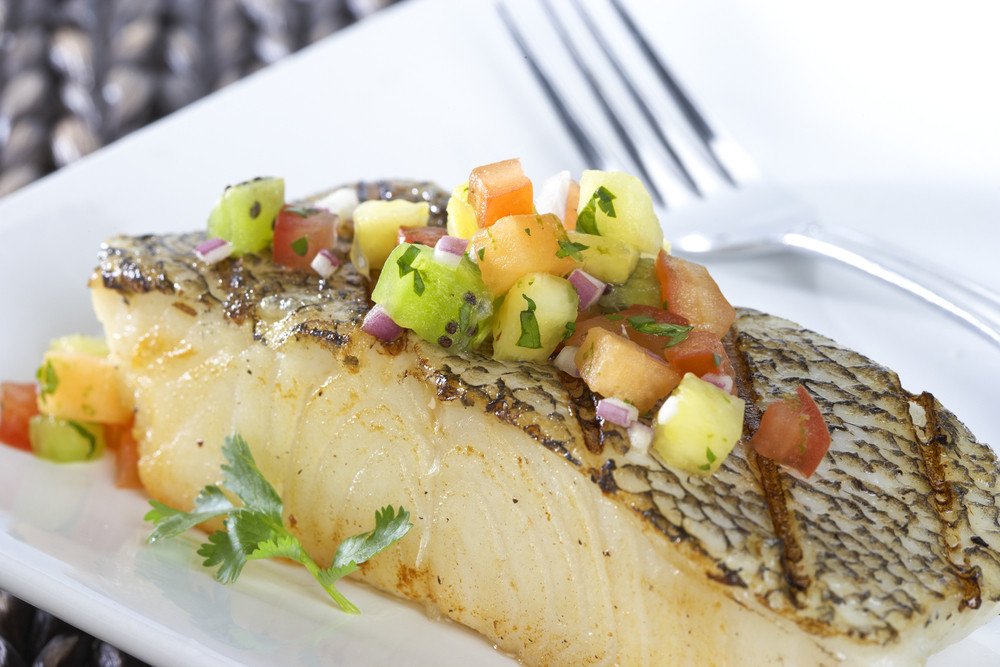 Chilean Skinless Sea Bass, Eight 6oz Fillets Grocery