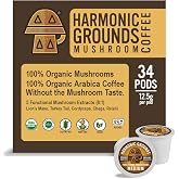 Organic Functional Mushroom Coffee, Medium Roast, 34 Pods, K-Cup Compatible