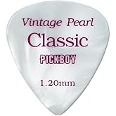 Pickboy Vintage Pick, Pearl, Cellulose, 1.20mm, 10 picks