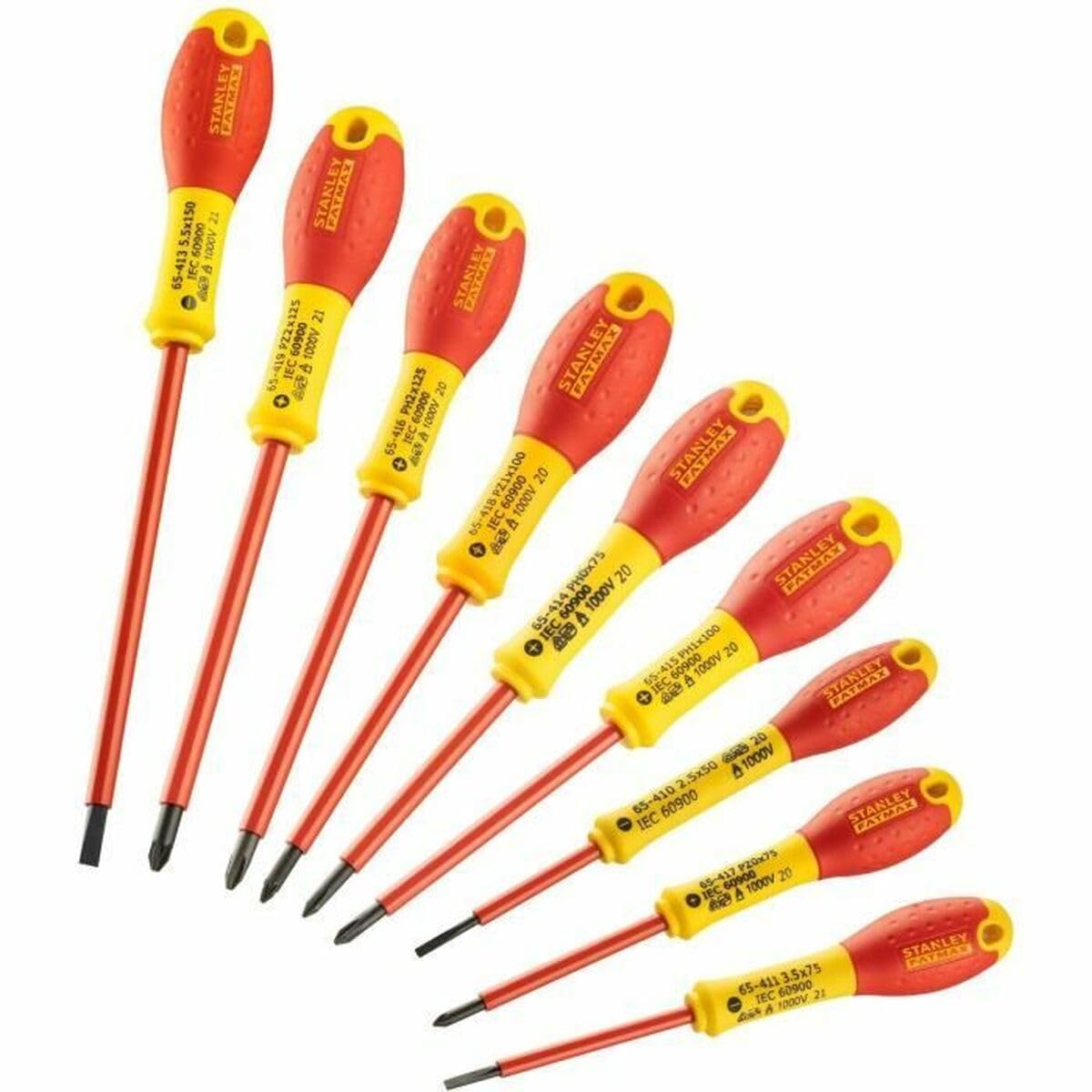 Stanley VDE Insulated Screwdriver Set, 10 Piece, Black