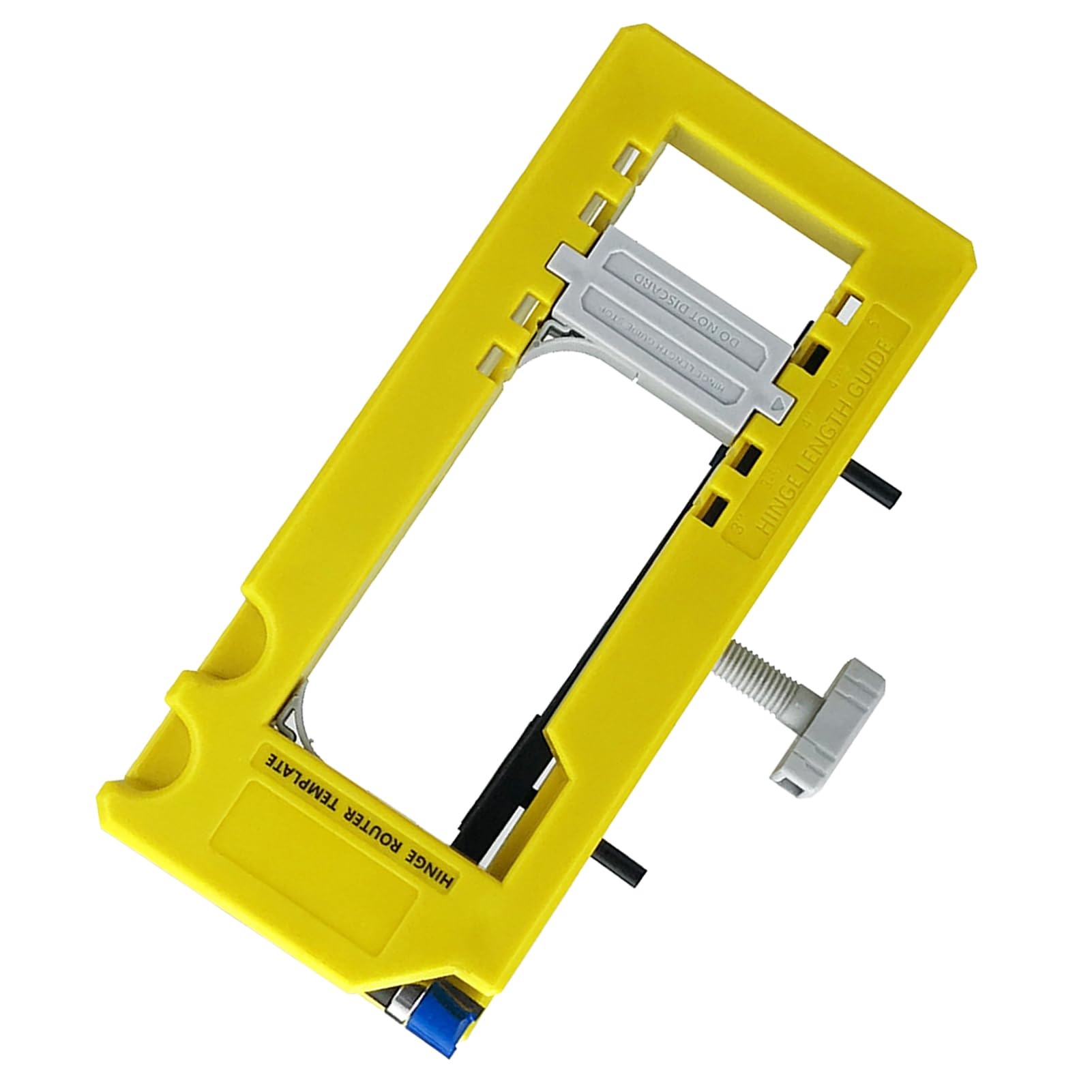 Door Hinge Jig, Adjustable Door Hinge Ccutting Tool, Door Hinge Mortiser Hinge Installation Kit Fit for 3''-5'' Length and Hinge Types of Sqaure, 1/4''‑5/8'' Radius