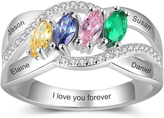 cheap personalized mothers rings