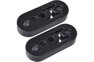 OLAISMLN 2Pack Exhaust Hanger Rubber Insulator Bushing Car Rear Adjustable Rubber Bracket 4 Holes Universal Car Exhaust Rubber Hanger High-Density Rubber Isolation Insulator