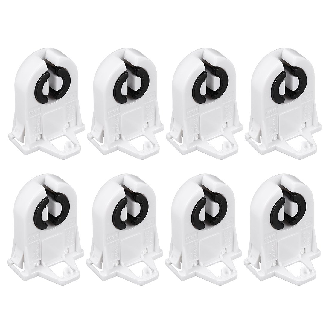 sourcing map 8Pcs T8 Fluorescent Light Holder G13 Base Non-Shunted Tombstone Lamp Socket AC 500V 2A for LED Fluorescent Tube