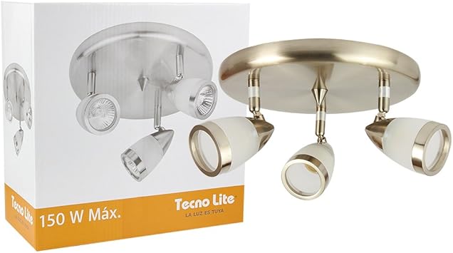 lampara de interior sobreponer en techo color satinado tecnolite lvc 203 s
