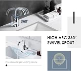 Peppermint Mono Basin Mixer Tap Chrome 360° Swivel Swan Neck Bathroom Sink Taps view 2